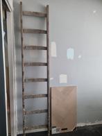 Oude houten ladder - decoratie, Ophalen, Gebruikt, Ladder, Minder dan 2 meter