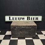 Leeuw Bier Emaille reclamebord, Ophalen, Gebruikt, Reclamebord