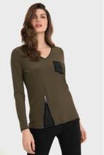 Joseph Ribkoff chique groen/zwart stretch tuniek mt 36/S, Overige kleuren, ., Joseph Ribkoff, Nieuw
