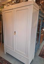 Strakke oude landelijke linnenkast Demontabel, Huis en Inrichting, Kasten | Kledingkasten, Ophalen, Zo goed als nieuw, 25 tot 50 cm