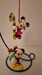 Setje met 2 Disney kerstornamenten Mickey en minnie, Ophalen of Verzenden, Mickey Mouse, Nieuw, Beeldje of Figuurtje