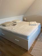 Ikea bed 200x180 + Auping bedbodems + matras, Ophalen, Tweepersoons, Overige maten, Hout