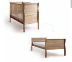Woodies Noble 2 in 1 ledikant 70x140 incl dagbedzijnde, Ophalen, Bruin, 190 cm of minder, Hout