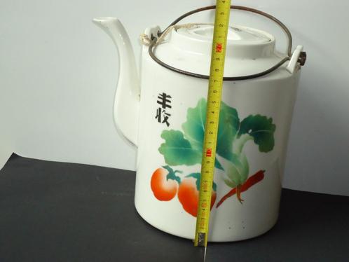 XL CHINESE antieke teepot teapot vroeg 1900 Guanxu fam. rose, Antiek en Kunst, Antiek | Porselein, Verzenden