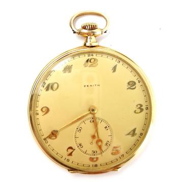 Zenith Zakhorloge 14KT, 56.6Gram (Totaal) 30-05-1939, Automa beschikbaar voor biedingen