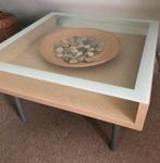 Vierkante Ikea Salontafel met Glazen Blad, Huis en Inrichting, Tafels | Salontafels, Ophalen, Vierkant, 50 tot 100 cm, Minder dan 50 cm