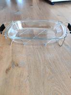 Vuurvaste oven schaal arcuisine met houder, Huis en Inrichting, Ophalen of Verzenden, Overige stijlen, Glas, Schaal of Schalen