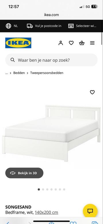 Ikea Bed + mattress beschikbaar voor biedingen