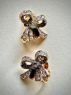 D'Orlan Vintage Oorbellen Swarovski Kristallen 22k Verguld, Ophalen of Verzenden
