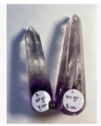 2 x Amethist Bergkristal punt, massage punt, zie beschrijv., Nieuw, Ophalen of Verzenden, X, X
