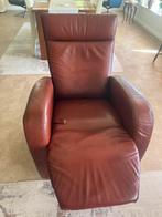 Lederen Relaxstoel - Donkerrood, Huis en Inrichting, Fauteuils, Ophalen, Gebruikt, Leer, 75 tot 100 cm