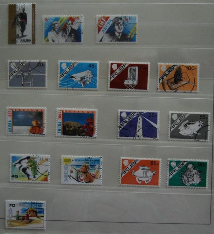 Aruba 21 t/m 36, zegels uit jaargang 1987., Postzegels en Munten, Postzegels | Nederlandse Antillen en Aruba, Gestempeld, Ophalen of Verzenden