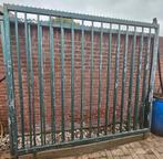 Grote gegalvaniseerde dubbele poort, Ophalen, Gebruikt, 200 cm of meer, 200 cm of meer