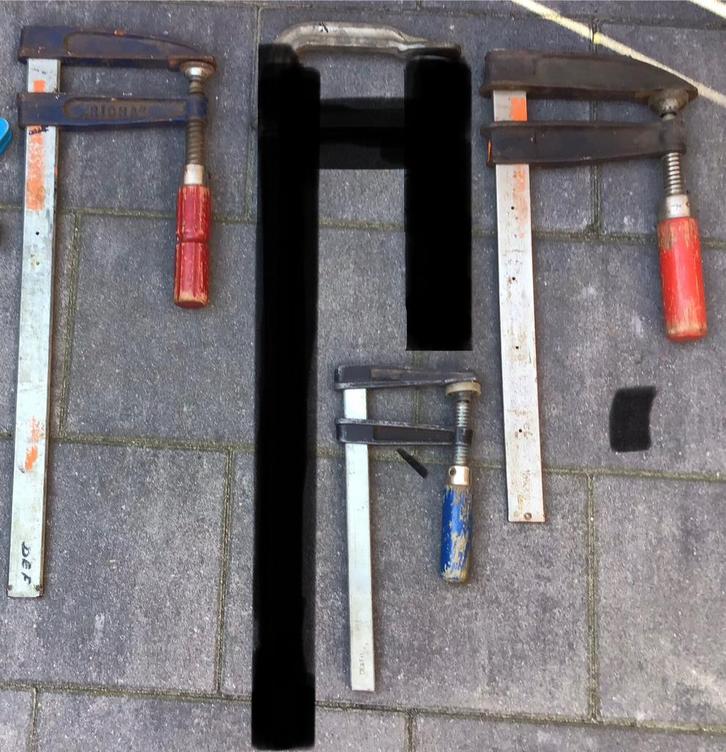 3 GROTE LIJMTANGEN/ LIJMKLEMMEN / HOUTKLEMMEN, Doe-het-zelf en Verbouw, Gereedschap | Handgereedschap, Gebruikt, Ophalen of Verzenden