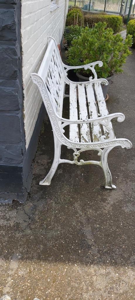Tuinbank delen in zwaar ijzer, Tuin en Terras, Tuinbanken, Zo goed als nieuw, Ophalen