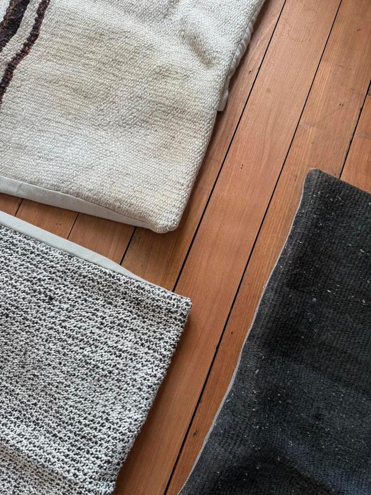8 handgeweven kelim kussenslopen, Huis en Inrichting, Woonaccessoires | Kussens, Gebruikt, Grijs, Rechthoekig, Ophalen