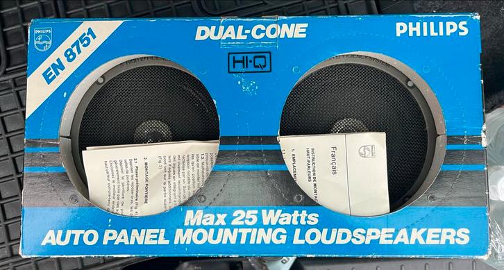 Vintage Philips EN 8751 Dual-Cone Auto Luidsprekers - Nieuw, Auto diversen, Autospeakers, Nieuw, Ophalen of Verzenden