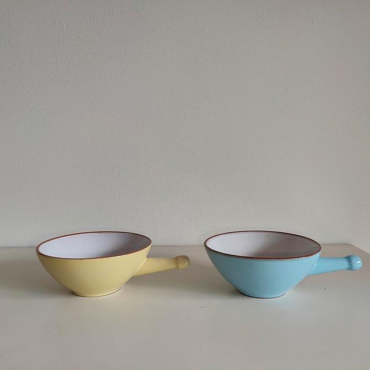 Vintage schaaltjes kommetjes pastel West Germany - set van 2, Huis en Inrichting, Keuken | Keukenbenodigdheden, Zo goed als nieuw