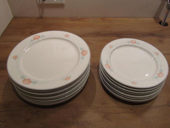 Amalfi Villeroy en Boch borden, Huis en Inrichting, Keuken | Servies, Zo goed als nieuw, Bord(en), Overige stijlen, Porselein