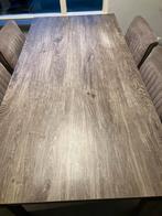 Eettafel met 4 verrijdbare stoelen, Ophalen, Gebruikt, 50 tot 100 cm, 150 tot 200 cm