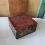 Blik Patria biscuits Amsterdam origineel metaal vierkant, Ophalen of Verzenden, Gebruikt, Koek(jes)