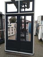 Dubbele tuindeuren hardhout, Doe-het-zelf en Verbouw, Deuren en Horren, Nieuw, Ophalen of Verzenden, Buitendeur, Hout