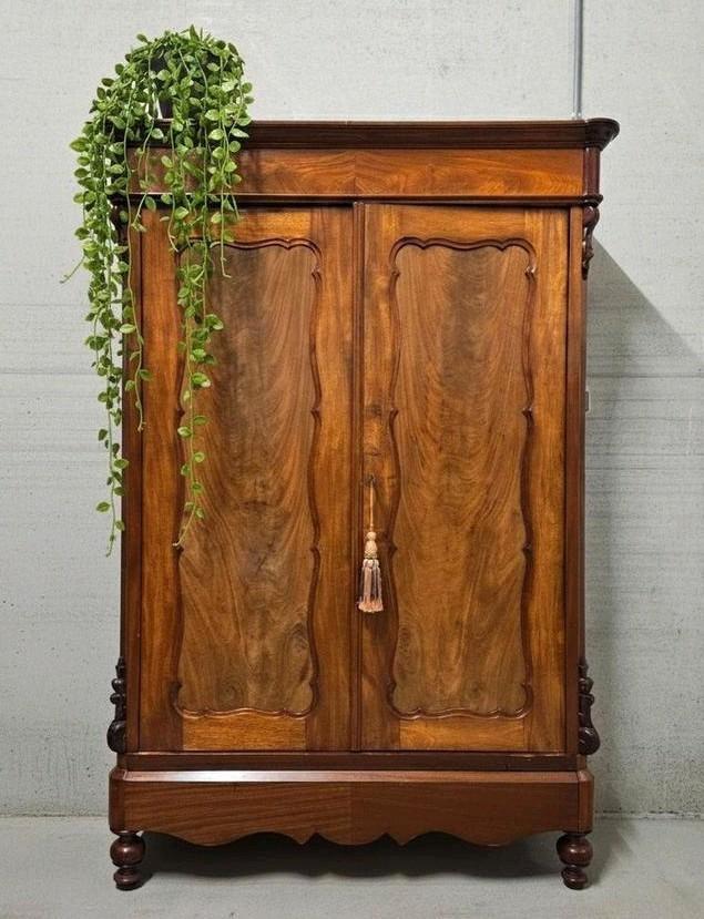 Antieke Biedermeier meidenkast vintage linnenkast demontabel, Antiek en Kunst, Curiosa en Brocante, Ophalen of Verzenden