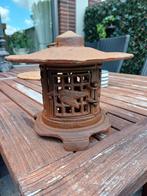 Prachtige Oude vintage Japanse pagode lantaarn gietijzer, Ophalen, Gebruikt