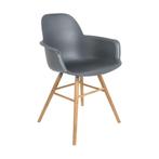 Zuiver Albert Kuip armstoel Dark Grey, Huis en Inrichting, Stoelen, Hout, Twee, Ophalen of Verzenden, Zo goed als nieuw