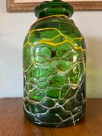 Prachtige oude / vintage vaas handgeblazen glas, Ophalen of Verzenden