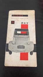 Citroen 2 CV onderhoudsaanbeveling kaart, Ophalen of Verzenden