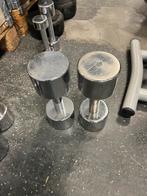 2 x 9 kg chrome dumbbells dumbell set gewichten, Dumbbell, Gebruikt, Ophalen of Verzenden, 2 x 9 kg