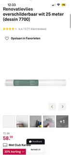 Renovatie vliesbehang, Ophalen, 10 tot 25 m², Wit