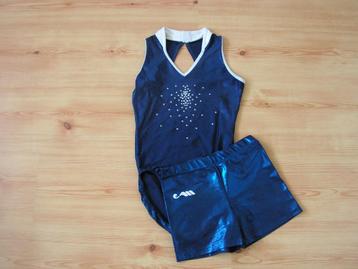 Donkerblauw turnsetje maat 158-164 van Moreau (GymXL) beschikbaar voor biedingen