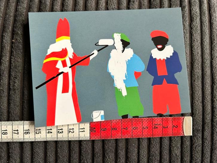 531. Boomerangkaart Sinterklaas Zwarte piet, Verzamelen, Ansichtkaarten | Themakaarten, 1980 tot heden, Ophalen of Verzenden