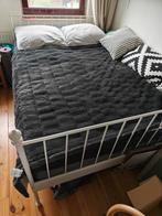 Ikeabed 140 breed, incluis lattenbodems, Ophalen, Gebruikt, Wit, Tweepersoons