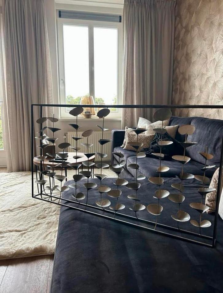 Metalen Bladeren Wanddecoratie - Modern & Elegant, Huis en Inrichting, Woonaccessoires | Wanddecoraties, Zo goed als nieuw, Ophalen