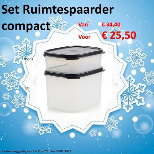 Nieuwe ruimtespaarders compact van tupperware, Huis en Inrichting, Keuken | Tupperware, Nieuw, Overige typen, Ophalen of Verzenden