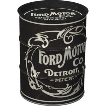 Ford Motor vintage oil barrel reclame spaarpot van metaal  beschikbaar voor biedingen