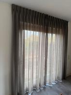 Mooie taupe/grijze gordijnen, Huis en Inrichting, Ophalen, Zo goed als nieuw, Grijs, 200 cm of meer
