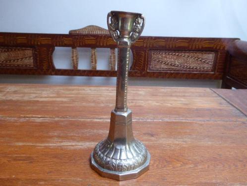 Art deco metalen kandelaar, Antiek en Kunst, Antiek | Kandelaars, Overige materialen, Ophalen of Verzenden