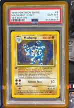 Machamp 1st edition psa 10, Hobby en Vrije tijd, Verzamelkaartspellen | Pokémon, Ophalen of Verzenden, Zo goed als nieuw