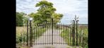 GEZOCHT smeedijzeren toegangshek / sierhek voor boerderij, Ophalen, IJzer, 200 cm of meer, Draaipoort
