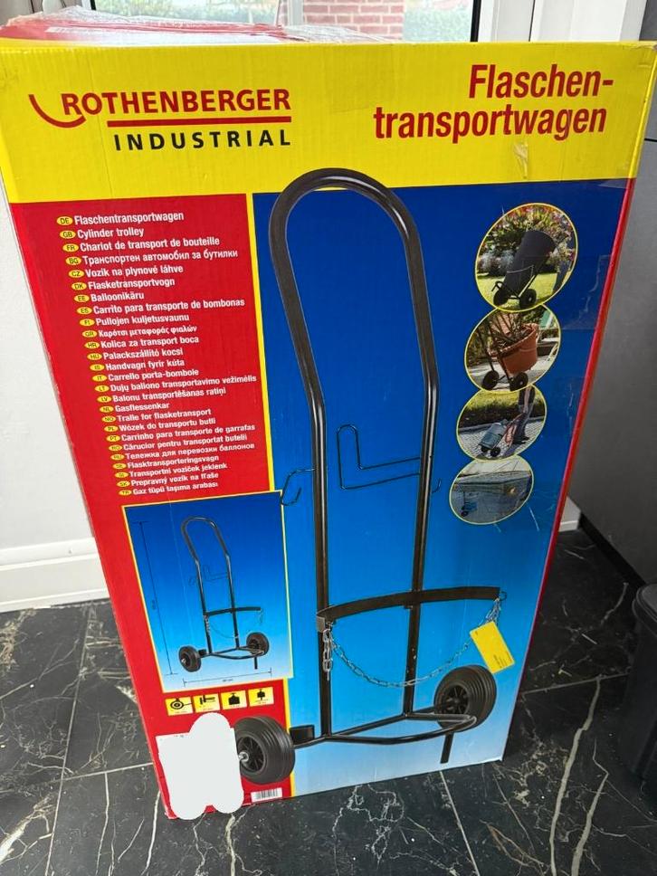 Rothenberger Gasflessenkar/trolley nieuw in doos!, Doe-het-zelf en Verbouw, Transportwagens, Nieuw, Transportkar, 100 liter of meer