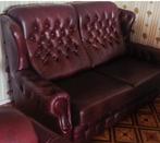 Lederen chesterfield donkerrood  oxblood erfenis nieuwstaat, Ophalen