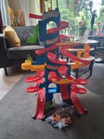 Fisher-Price garage met 5 autootjes, Ophalen, Zo goed als nieuw, Speelset, Met geluid