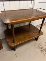 Vintage houten serveerwagen, Ophalen
