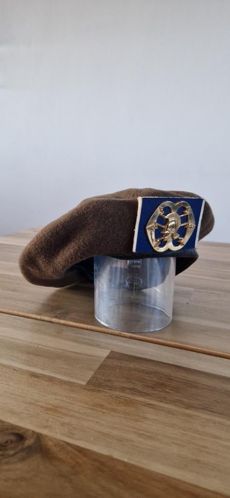 Baret Verbindingsdienst, Verzamelen, Militaria | Algemeen, Ophalen of Verzenden, Landmacht, Nederland, Helm of Baret
