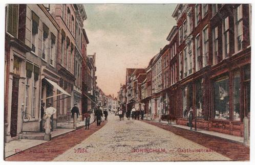 B25060 Gorinchem Gasthuisstraat, Verzamelen, Ansichtkaarten | Nederland, Gelopen, Zuid-Holland, Voor 1920, Verzenden