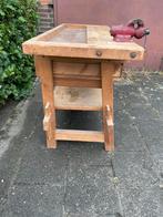 Oud houten werkbank, Doe-het-zelf en Verbouw, Werkbanken, Ophalen, Gebruikt, Minder dan 70 cm